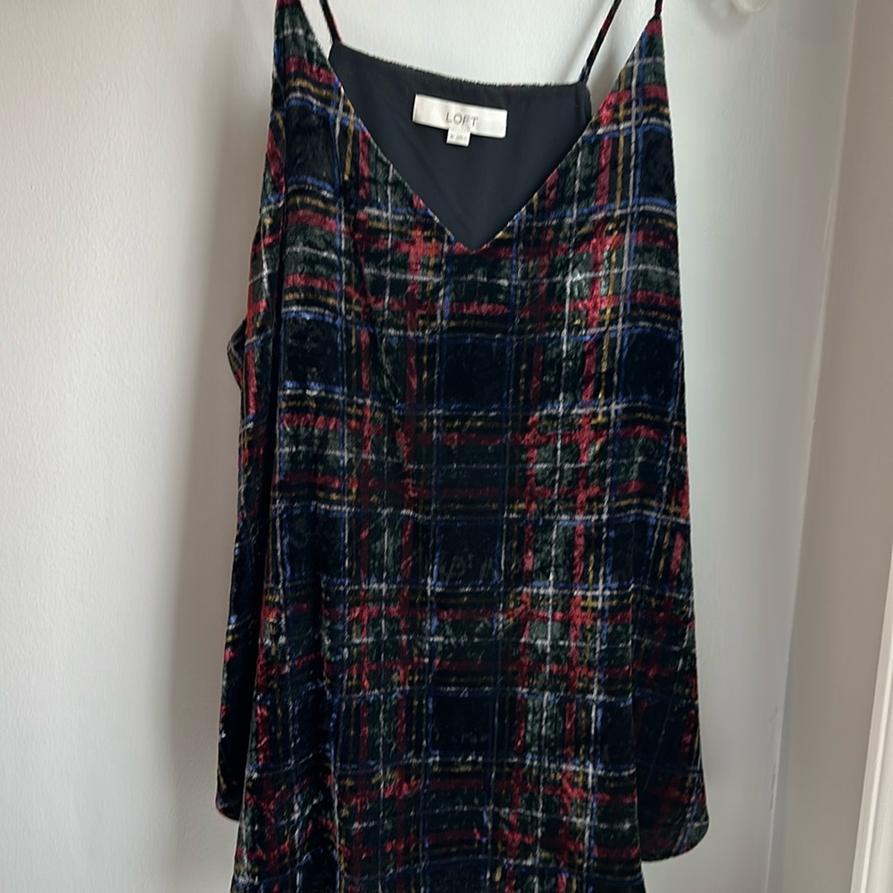 Loft Plaid Velour Camisole